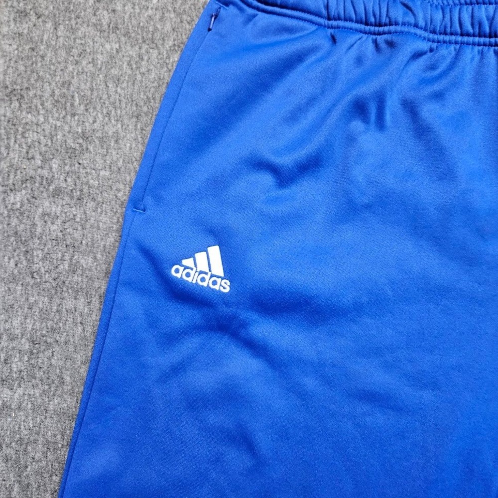 Adidas Track Pants Mens 2XLT Blue Kansas Jayhawks ClimaWarm M34652 Team Worn - Picture 3 of 11